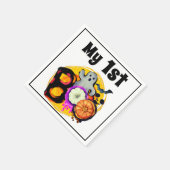 Mein erstes Boo Niedlich Ghost Baby's erstes Hallo Serviette (Ecke)