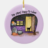 Mein erstes Camp-O-Ween | Halloween-Camping Keramik Ornament (Hinten)