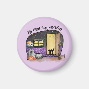 Mein erstes Camp-O-Ween Halloween-Camping Magnet
