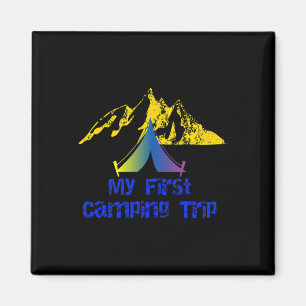Mein erstes Camping-Abenteuer Zelten Wandern Magnet