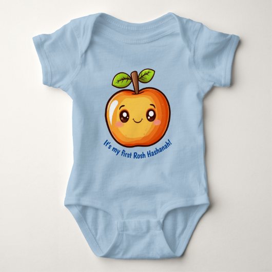 🍎 Mein erstes Ever Rosh Hashanah mit benutzerdefi Baby Strampler (Vorderseite)