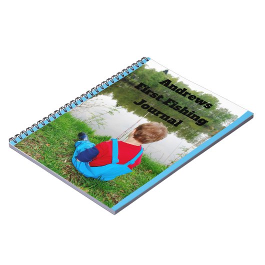 Mein erstes Fischjournal personalisiert den Namen Notizblock (Linke Seite)