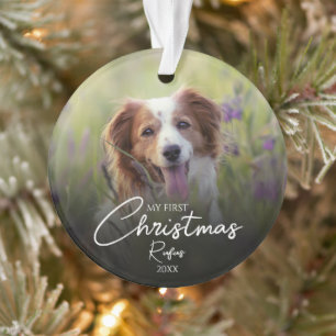Mein erstes Foto für Weihnachten - Elegantes Skrip Ornament