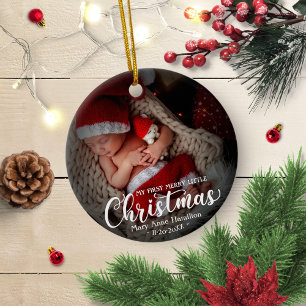 Mein erstes frohes kleines Weihnachten Neugeborene Keramik Ornament