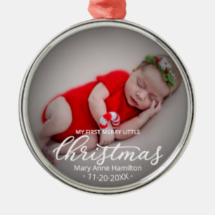 Mein erstes frohes kleines Weihnachten Neugeborene Ornament Aus Metall