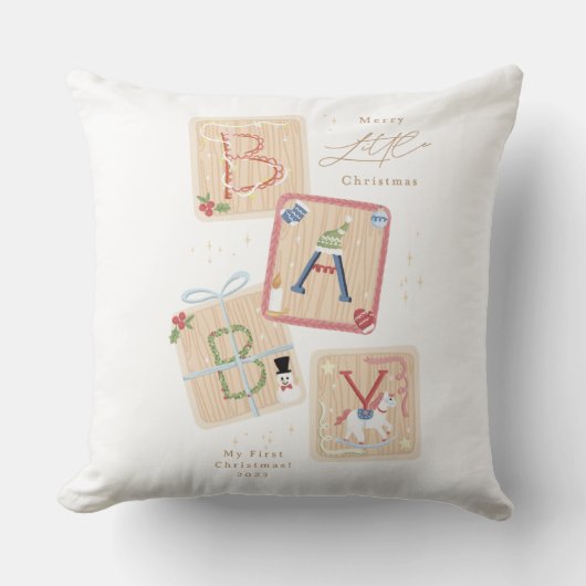 Mein erstes frohes Weihnachtsbäder Geburtstag Kissen (Vorderseite)