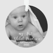 Mein erstes globales Pandemic-Baby-Foto Ornament (Rückseite)
