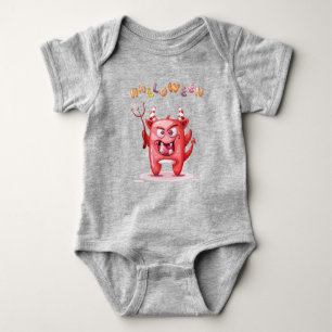 Mein erstes Glück Halloween Funny Horror Devil Baby Strampler