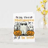 Mein erstes Halloween als großer Bruder Ghost Pump Karte (Gelbe Blume)