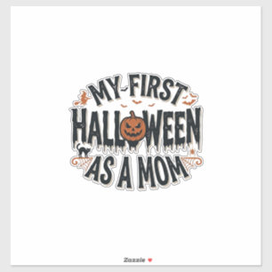 Mein erstes Halloween als Mama Vintage-Halloween-D Aufkleber