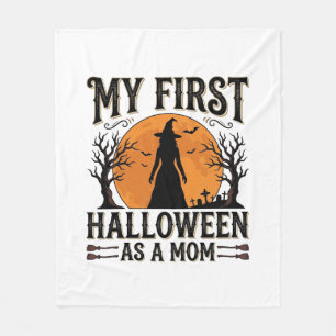 Mein erstes Halloween als Mama Vintage-Halloween-D Fleecedecke