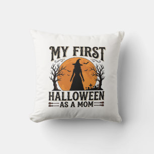 Mein erstes Halloween als Mama Vintage-Halloween-D Kissen