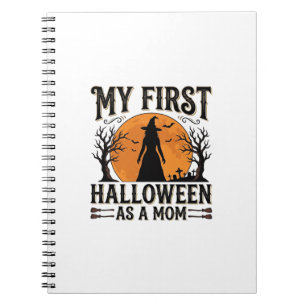 Mein erstes Halloween als Mama Vintage-Halloween-D Notizblock