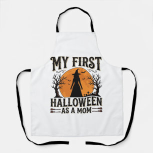 Mein erstes Halloween als Mama Vintage-Halloween-D Schürze