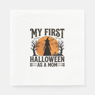 Mein erstes Halloween als Mama Vintage-Halloween-D Serviette