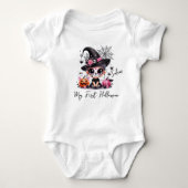 Mein erstes Halloween Baby Sugar Skull Baby Strampler (Vorderseite)
