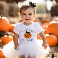 Mein erstes Halloween-Bogen-Kürbis-Baby-Mädchen
