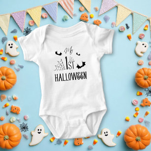 Mein erstes Halloween Fledermäuse & Spinnennetze Baby Strampler