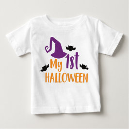 Mein erstes Halloween, Hexenhut, Hut, Fledermäuse Baby T-shirt
