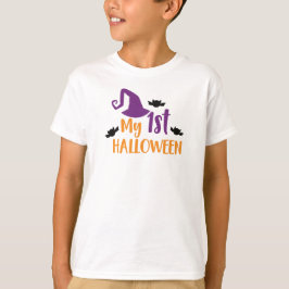 Mein erstes Halloween, Hexenhut, Hut, Fledermäuse T-Shirt