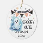 Mein erstes Halloween - Niedlich Happy Ghost anpas Keramik Ornament (Links)