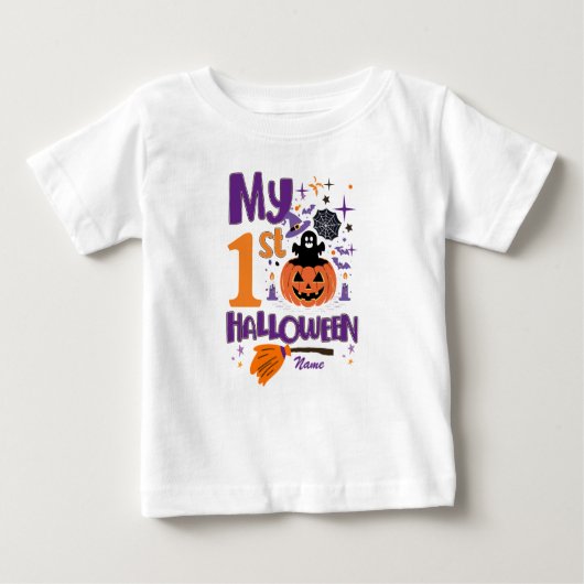 Mein erstes Halloween Niedlich Pumpkin Funny Baby T-shirt (Vorderseite)