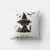 Mein erstes Halloween Niedlicher Katzenjacke Pumpk Kissen (Vorderseite)