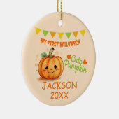 Mein erstes Halloween - Niedlicher Kürbis - indivi Keramik Ornament (Rechts)