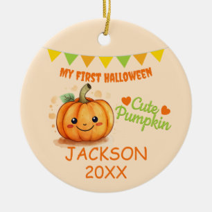 Mein erstes Halloween - Niedlicher Kürbis - indivi Keramik Ornament