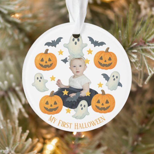 Mein erstes Halloween | Niedlicher Pumpkin & Ghost Ornament (Baum)