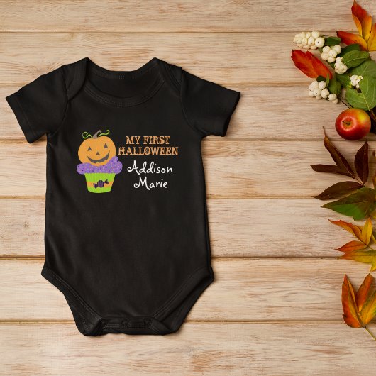 Mein erstes Halloween Niedliches Schwarz Baby Strampler