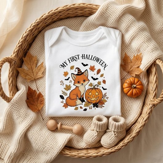 Mein erstes Halloween Orange Baby Strampler