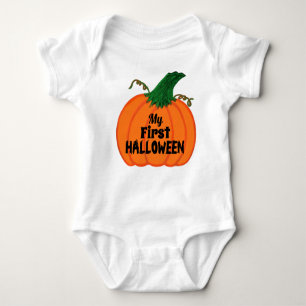 Mein erstes Halloween Orange Pumpkin Baby Strampler
