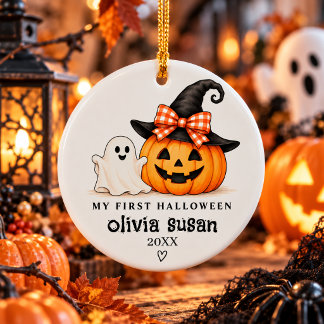 Mein erstes Halloween personalisiert Keramik Ornament