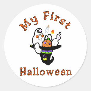 Mein erstes Halloween Runder Aufkleber