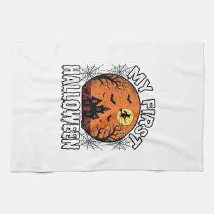 Mein erstes Halloween Vintage T-Shirt-Design für K Geschirrtuch