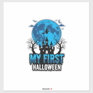 Mein erstes Halloween Vintage verlassene Burg Baby Aufkleber