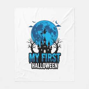 Mein erstes Halloween Vintage verlassene Burg Baby Fleecedecke