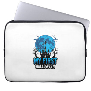Mein erstes Halloween Vintage verlassene Burg Baby Laptopschutzhülle