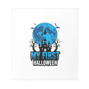 Mein erstes Halloween Vintage verlassene Burg Baby Notizblock