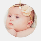 Mein erstes Hanukkah Blau, Stern, Menorah Keramik Ornament (Hinten)