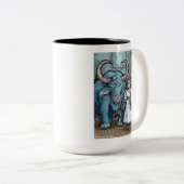 Mein erstes Haustier #1 - Surreal Odd Goth Creatio Zweifarbige Tasse (VorderseiteRechts)