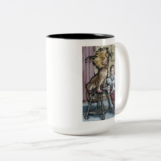 Mein erstes Haustier #2 - Surreal Odd Goth Creatio Zweifarbige Tasse (VorderseiteRechts)