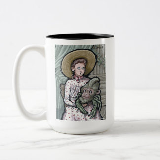 Mein erstes Haustier #3 - Surreal Odd Goth Creatio Zweifarbige Tasse