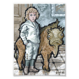 Mein erstes Haustier #4 - Surreal Odd Goth Creatio Fotodruck