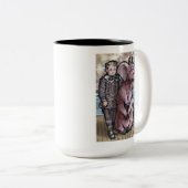 Mein erstes Haustier #6 - Surreal Odd Goth Creatio Zweifarbige Tasse (VorderseiteRechts)