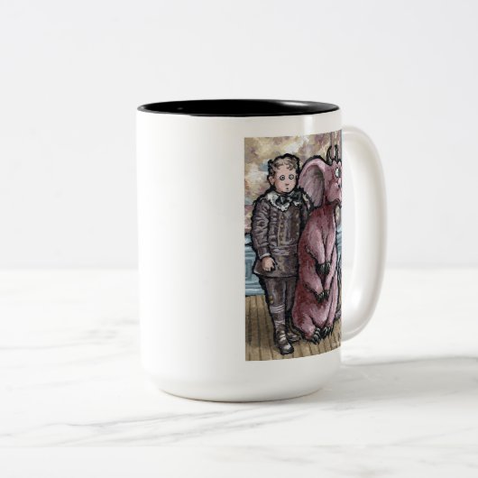 Mein erstes Haustier #6 - Surreal Odd Goth Creatio Zweifarbige Tasse (VorderseiteRechts)