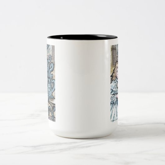 Mein erstes Haustier #7 - Surreal Odd Goth Creatio Zweifarbige Tasse (Mittel)