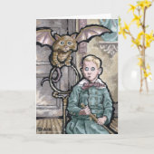 Mein erstes Haustier Nr. 8 - unbedruckter Gruß in  Karte (Gelbe Blume)