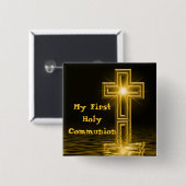 Mein erstes heilige Kommunions-Knopf-Button Button (Vorne & Hinten)